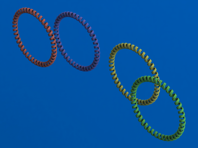 elastico bobina plastica braccialetti capi abbigliamento gioielleria donne allungare spirale all'aperto gli sport multicolore morbido forma confortevole design colori giro standard 3D print model - Mito3D
