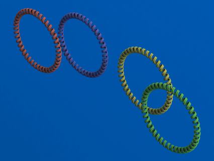 élastique bobine Plastique bracelets Vêtements bijoux femmes étendue spirale Extérieur sports multicolore doux forme confortable conception couleurs rond norme 3d print model - Mito3D