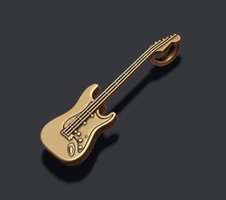 electric guitar pendant gibson flying standart faded musical music acoustic sound rock jewelry silver gold jackson randy rhoads rr5 seymour fender stratocaster 3d print model - Mito3D