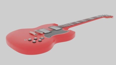 eléctrico guitarra sg 3d modelo in 3dexport instrumento musical 3d print model - Mito3D