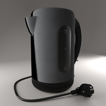 electric teapot kettle electric-teapot electronic kitchen water boil textured tea coffee metal steel 3d print model - Mito3D