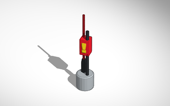 electrical stand post w- caution display 3d print free 3d print model - Mito3D