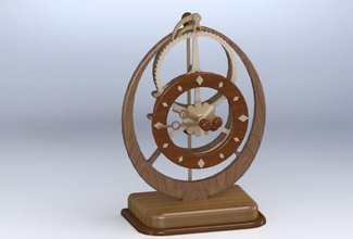 électromagnétique équipement l'horloge 3d impression modèle in 3dexport clock wooden construit œuvres solides programme imprimantes sam stl wrl facile 3d print model - Mito3D