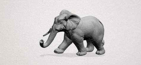 elephant 01 Innenraum Dekorative detaillierte Haus Dekor Zeichen miniaturen Figuren Skulptur Tier Elefanten 3d print model - Mito3D