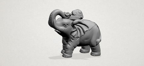 elephant 02 interior decorative detailed house decor characters miniatures figurines sculpture animal statue 3d print model - Mito3D