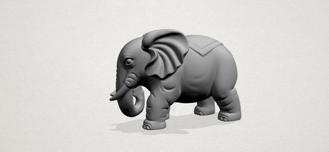 elephant 03 interior decorative detailed house decor characters miniatures figurines sculpture animal statue 3d print model - Mito3D
