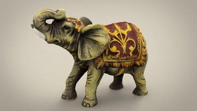 elefant indien 3d modell 3dexport säugetier tierwelt zoo natur safari afrikanisch tier wild dschungel bettdecke zirkus jagd poly nilpferd stoßzahn schwer realistisch 3d print model - Mito3D