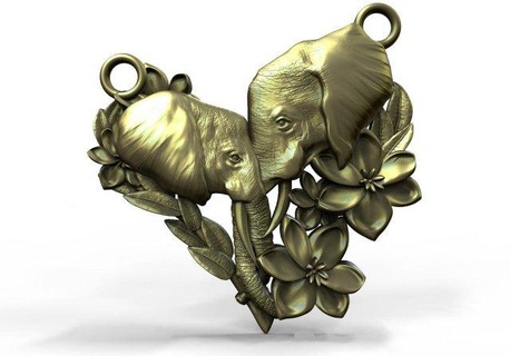 l'éléphant pendentif pendentifs art africain savane sauvage vie bijoux bijou 3d print model - Mito3D