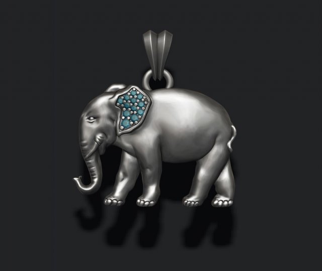 elefante pingente relevo joias orelha 3d impressão modelo pingentes África roupa ouro Alto joalheria natureza prata mamífero animal selvagem Elefante cnc importam jumbo gema gelado diamante 3D print model - Mito3D