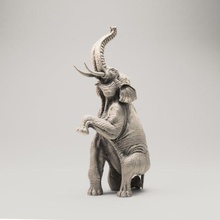elefante escultura 3d modelo in 3dexport estatua indio clásico elegantemente arte lujo lujoso decoración highpoly tormenta corona animal naturaleza animales mamífero 3d print model - Mito3D