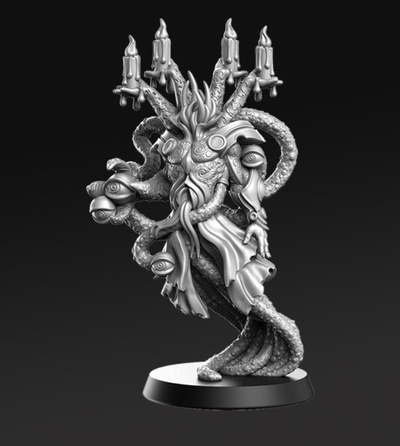 elipse miniatures ready to print 3d model in sculpture 3dexport demon candle gothic horror rpg dungeons-dragons tentacle eyes lovecraft dnd rn estudio rnestudio 3d print model - Mito3D