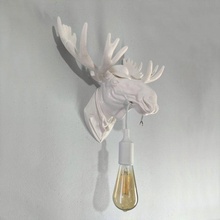 elk moose 3d print model in sculpture 3dexport animals wall wall-decor wall-lamp decoration animal-head 3d print model - Mito3D
