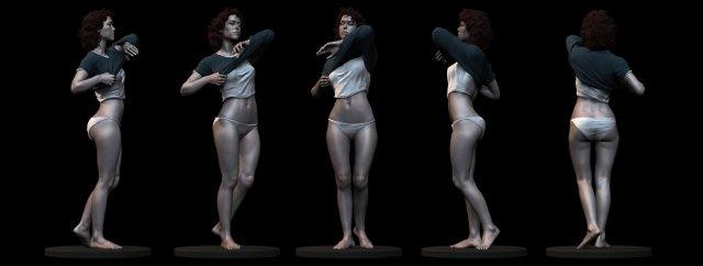 ellen louise ripley assembly woman alien movie girl ellenripley fictional 3d print model - Mito3D