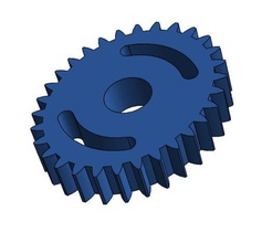 elliptical gear 30 tooth elliptic ellipses special precision keyhole keyway stl file gears economic economical engeneering manufacture situation 3d print model - Mito3D
