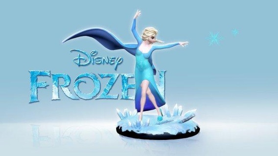 Elsa dondurulmuş hayran Sanat heykel filmler Disney film animasyon dijital karikatür sanat eseri sanatçı prenses şövale oyunlar oyuncaklar 3d print model - Mito3D