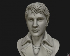elvis presley sculpture ready to print 3d model in 3dexport portrait art bust figurine sculptures 3d print model - Mito3D