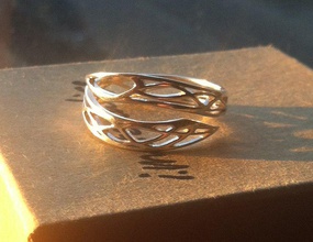 embrace of love - ring 3d print model in rings 3dexport silver 3d print model - Mito3D