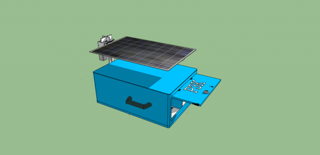 emergency power solar tracker free electric sketchup 3d print model - Mito3D