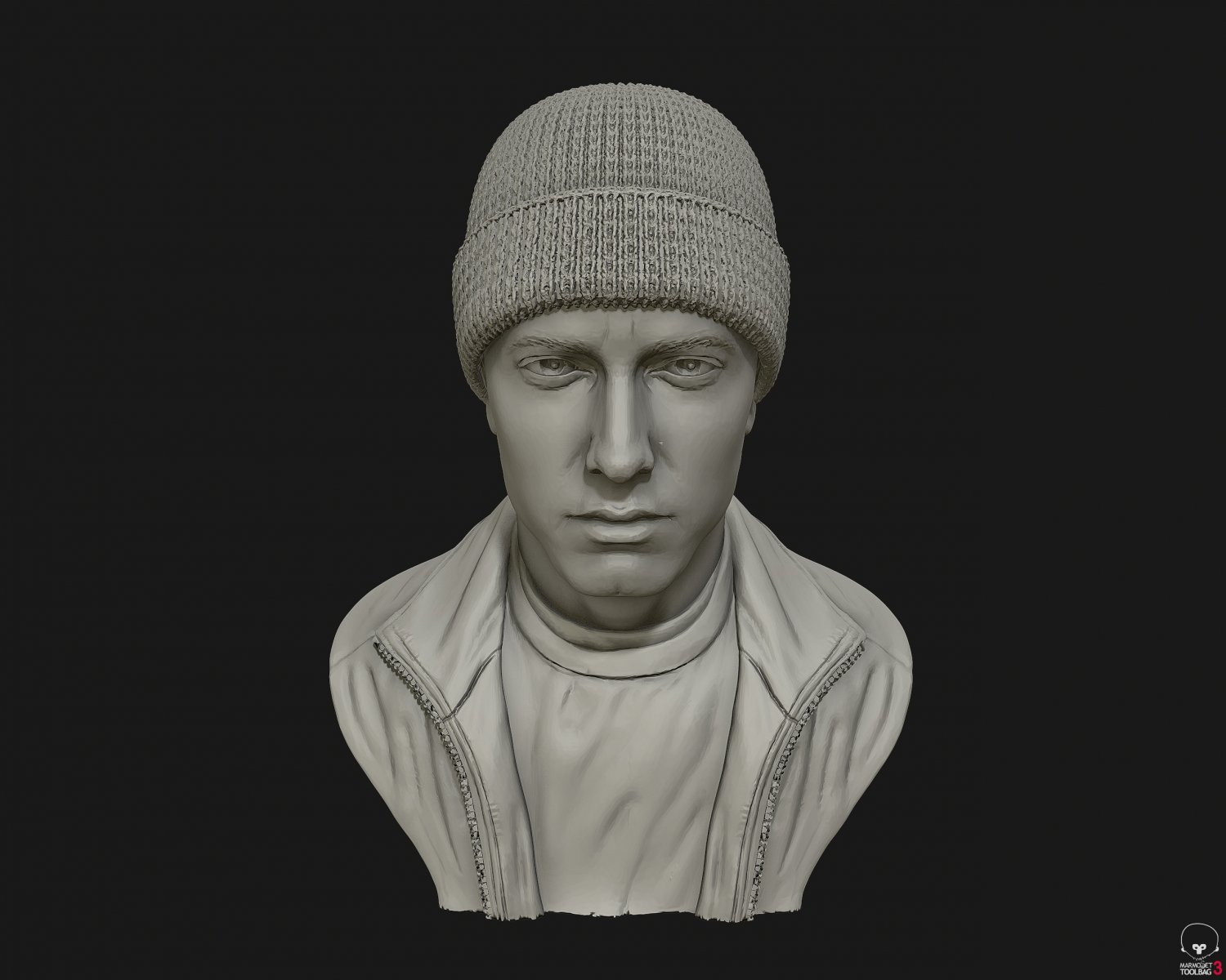 eminem 3d portrait sculpture print model in 3dexport statue 3dprint figurines art bust rapper human people 3D print model - Mito3D