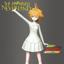 Emma versprochen Nimmerland Anime 3dprint 3dprinting Zahl Statue Comic Figuren Miniaturen Charakter niedlich Manga Frauen 3d print model - Mito3D