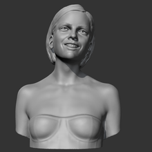 emma watson 3d print model in sculpture 3dexport character people human head portrait bust woman female face president girl cute man actress 3d print model - Mito3D