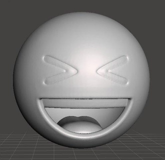 emoji smiling figure model 3d printing keychains love smile happy whatsapp messenger cartoon art-toy character art 3dprintable sculpture figurine statue happiness cellphone meme kids laughing sphere 3d print model - Mito3D