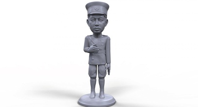 emperor hirohito stylized high quality 3d printable miniature japan ww2 emperor-hirohito nipon axis leader board-game political historical figurine statue sculpture art human man king general tabletop 3d print model - Mito3D
