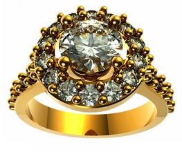 enagement anillo 3d impresión modelo in anillos 3dexport diamante diseño joyería joya 3d print model - Mito3D