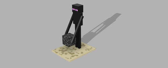 ender minecraft 3d print model in monsters & creatures 3dexport enderminecraft minecraftender 3d print model - Mito3D