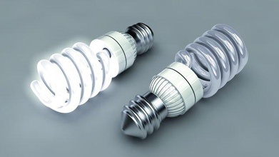Energie Speichern Lampe Beleuchtung Licht Lichter fluoreszierend Birne Effizienz effizient Spiral weißglühend Stromspannung Leistung elektrisch Elektrizität architektonisch 3d print model - Mito3D
