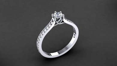 l'engagement de croisement la bague réglage l'anneau gem pierre or d'argent le platine pour terre obj stl d'impression imprimable prototypage collection diamant joyau bijoux mariage 3d print model - Mito3D