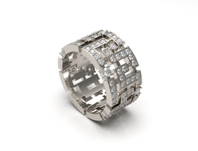 noivado moda anel 3d impressão modelo in argolas 3dexport beleza marca cafajeste projeto diamante jóias gema ouro joalheria platina imprimível prototipagem réplica prata stl 3d print model - Mito3D