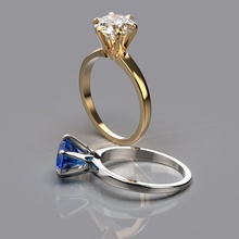 Engagement Edelstein Ring Tiffany Stil 3d druckbar Modell frei Schmuck wertvoll Juwel leuchtenden Luxus Gold Silber brillant Sterling Platin Saphir Diamant 3d print model - Mito3D