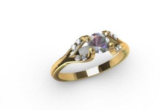 noivado anel 3d impressão modelo in argolas 3dexport anillo comprometimento joyeria gemas configuração 3d print model - Mito3D