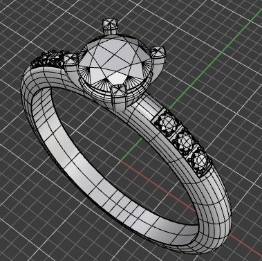 compromiso anillo 3d impresión modelo in anillos 3dexport joyeria 3D print model - Mito3D