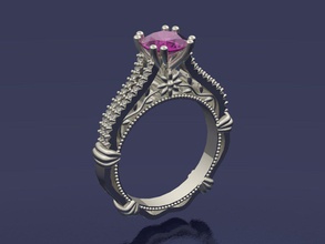 fidanzamento squillare 3d stampa modello in anelli 3dexport gioielleria stampabile oro argento diamante gemma calcolo originale esclusivo 3d print model - Mito3D