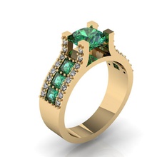 engagement ring jewelry female diamond printable detail stl obj 3ds 3dm rings cad wedding gems brillant exclusive fashion gold rhino 3d print model - Mito3D