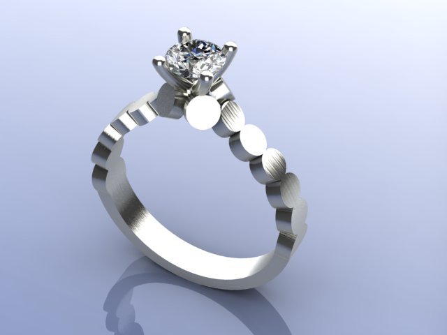 bague de fiançailles l'anneau 3D print model - Mito3D