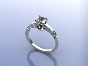 engagement ring 3d print model - Mito3D