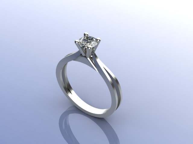 engagement ring 3D print model - Mito3D