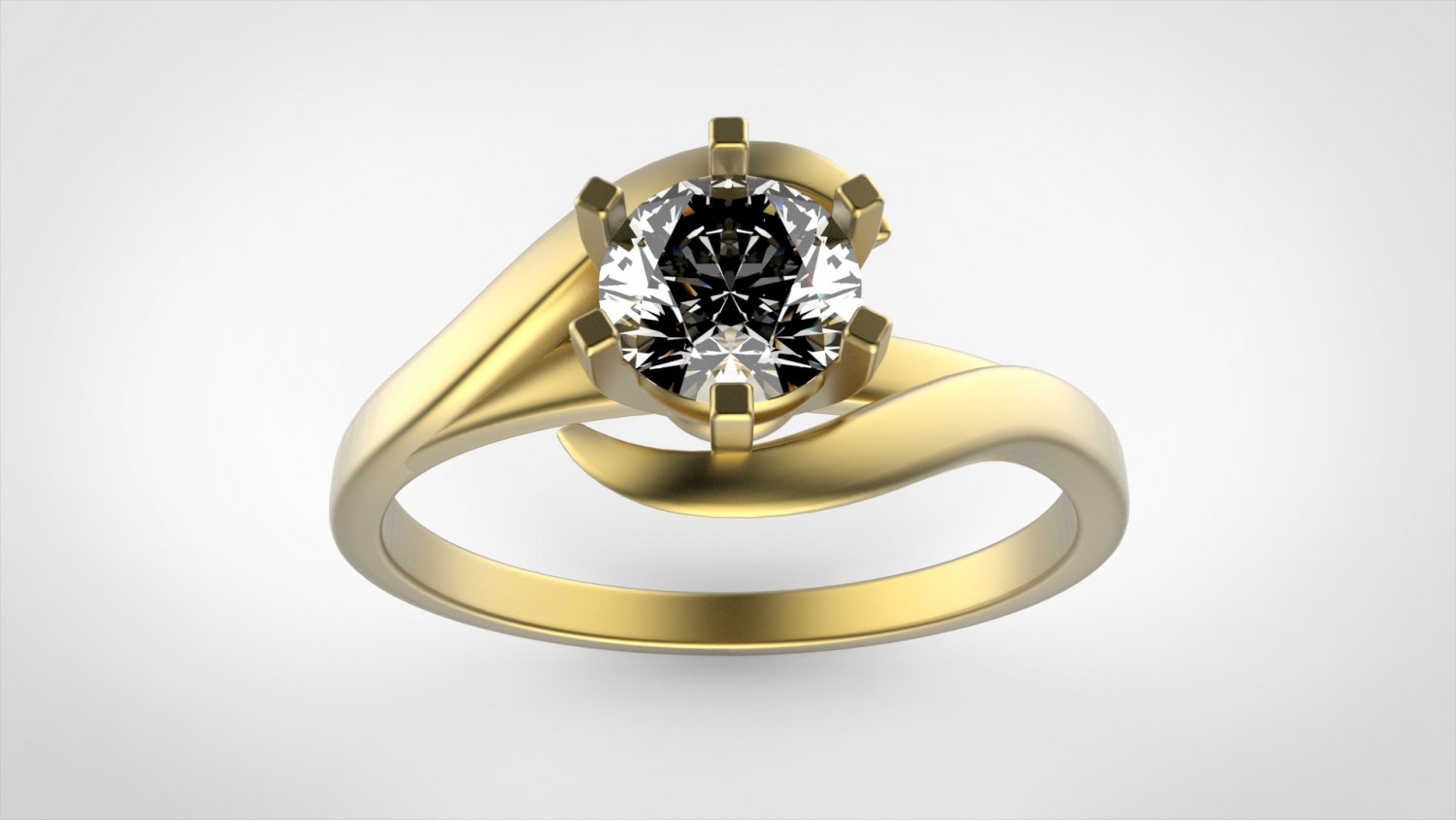 engagement ring 3D print model - Mito3D