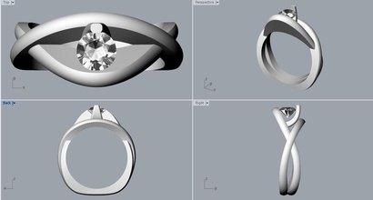 compromiso anillo 3d impresión modelo in anillos 3dexport joyería oro joya imprimible impreso diamante brillante brillantes 3dmodel 3d print model - Mito3D