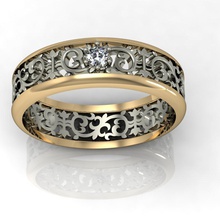 bague de fiançailles bijoux l'engagement la femelle le diamant imprimable détail stl obj 3dm l'anneau les anneaux cad mariage pierres précieuses brillant exclusif mode or rhiho 3d print model - Mito3D