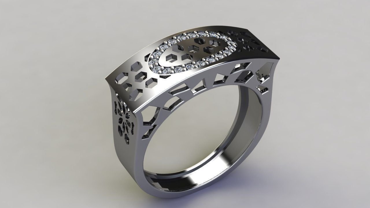 bague de fiançailles l'engagement l'anneau bijoux or 3D print model - Mito3D