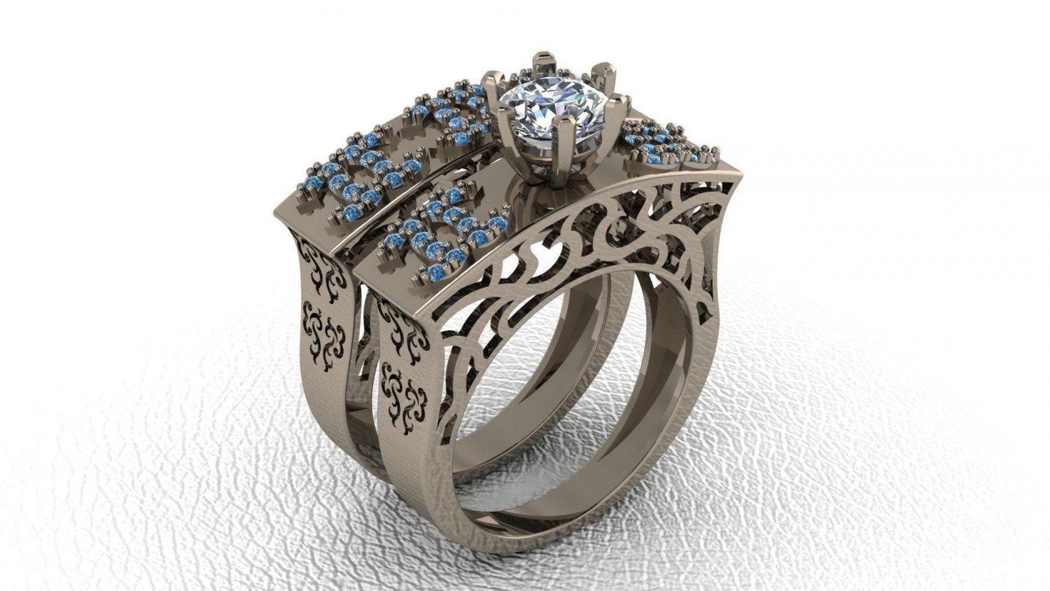 engagement ring jewelry gold 3D print model - Mito3D