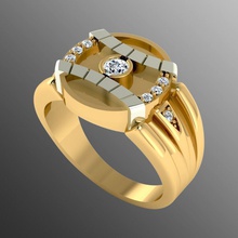 engagement ring jewelry wedding gold 3d print model - Mito3D