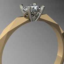engagement ring Schmuck weiblich diamond bedruckbar ist detail 3dm stl obj 3ds Ringe cad Hochzeit Edelsteine brillant exklusiv Mode gold rhiho 3d print model - Mito3D