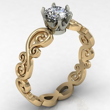 nişan yüzüğü takı kadın elmas yazdırılabilir detay stl n 3dm yüzük cad düğün taşlar parlak özel moda altın rhiho cnc 3d print model - Mito3D