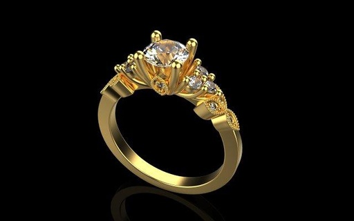 engagement ring 4 rings jewelry 3d cad 3dmodel bracelet earring rhino matrix zbrush keyshot magics rend rendering modeling jewellery 3d print model - Mito3D