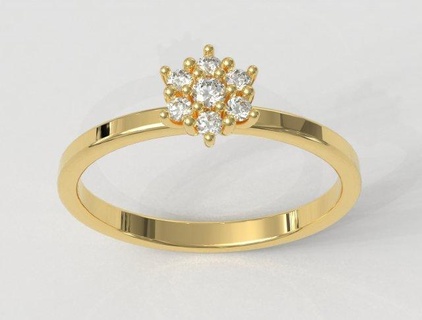 Fidanzamento squillare anelli oro gold ring gioielleria jewelry rings paulorani moda moderno argento engagement nozze wedding diamanti diamond solitario solitaire sposa stampabile 3d print model - Mito3D
